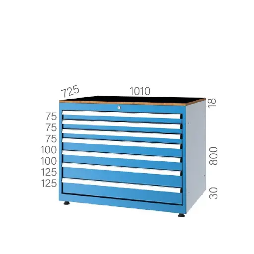[11080] DRAWER CABINET WITH 7 DRAWERS