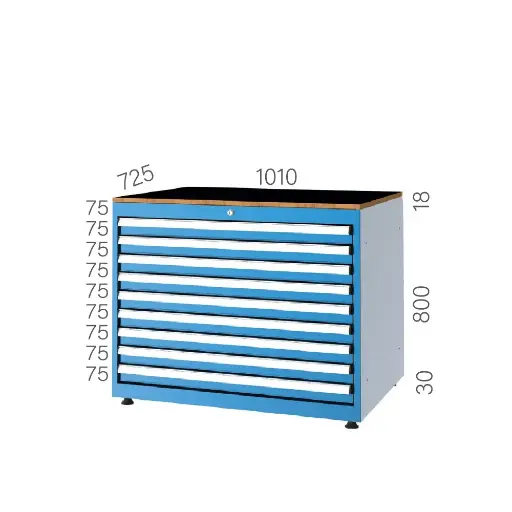 [11081] DRAWER CABINET WITH 9 DRAWERS