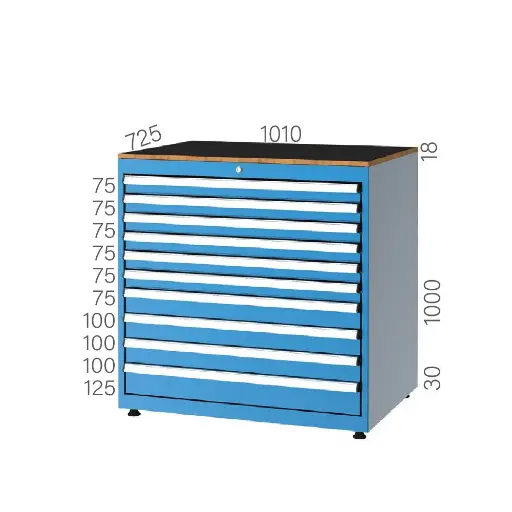 [11100] DRAWER CABINET WITH 10 DRAWERS