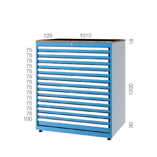 [11201] DRAWER CABINET WITH 14 DRAWERS