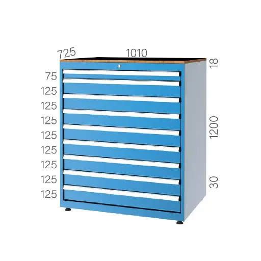 [11202] DRAWER CABINET WITH 9 DRAWERS
