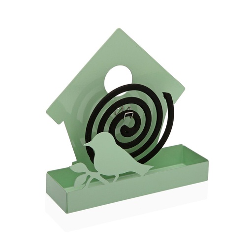 [S3418830] Support for mosquito coils Versa Green Metal 5 x 17 x 17 cm Bird
