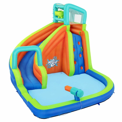 [S71015240] Bestway Inflatable Water Park Pool 365x320x240 cm + 5 Years Garden 53408