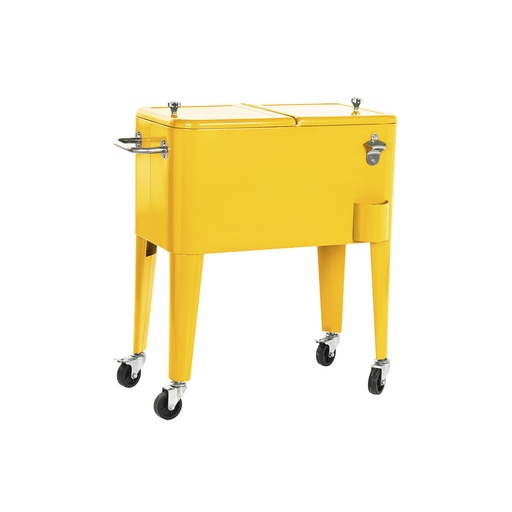 [S3060918] Portable Fridge Home ESPRIT Yellow Steel polypropylene 56 L 74 x 43 x 80 cm