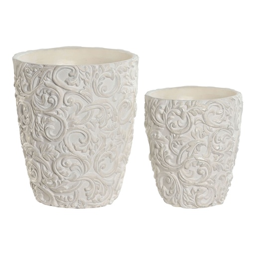 [S3061231] Planter Home ESPRIT Cement 24 x 24 x 28 cm (2 Pieces)