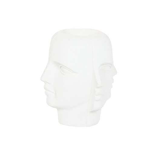 [S3061019] Planter Home ESPRIT White Magnesium Modern Face 49 x 49 x 50 cm