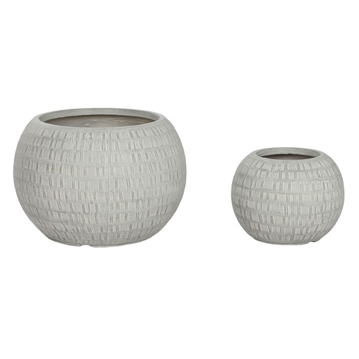 [S3060058] Planter Home ESPRIT Grey Magnesium 55 x 55 x 38 cm (2 Pieces)