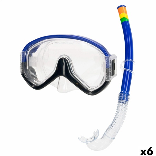 [S8905835] Snorkel Goggles and Tube AquaSport Blue (6 Units)