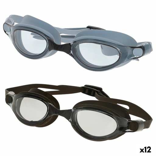 [S8902949] Adult Swimming Goggles AquaSport Black Grey (12 Units)