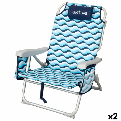 [S8906371] Beach Chair Aktive 50 x 80 x 58 cm (2 Units)