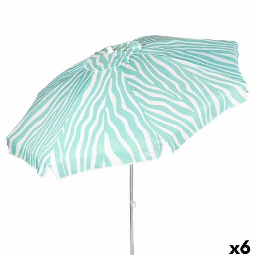 [S8906170] Beach parasol Aktive Blue 200 x 195 x 200 cm (6 Units)