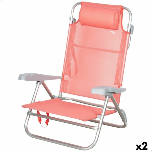 [S8905364] Folding Chair Aktive 47 x 82 x 49 cm Flamingo (2 Units)