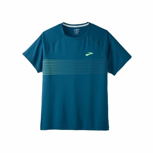 [S64114370] Men’s Short Sleeve T-Shirt Brooks Atmosphere  2.0 Cyan