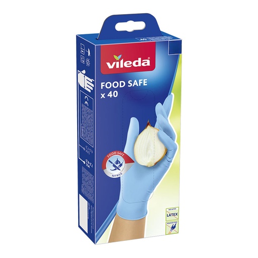 [S7921837] Disposable Gloves Vileda Food Safe 171013 S/M (40 Units)