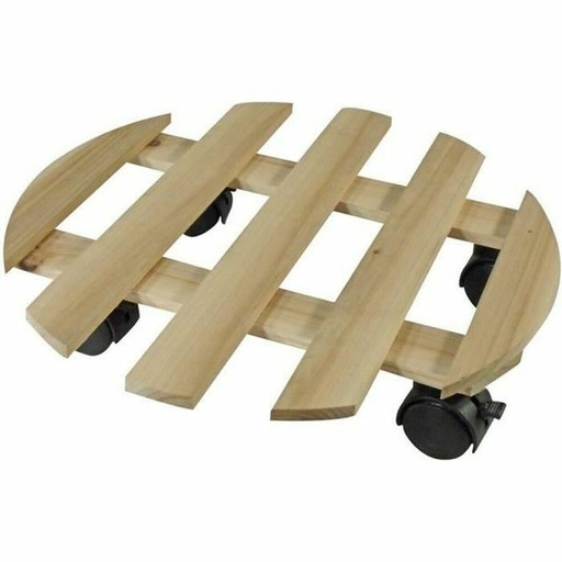 [S7153153] Flowerpot Standt with Wheels Nature Natural Fir wood