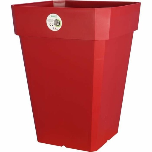 [S7193670] Plant pot Riviera Soleilla Squared Red 40 x 40 cm