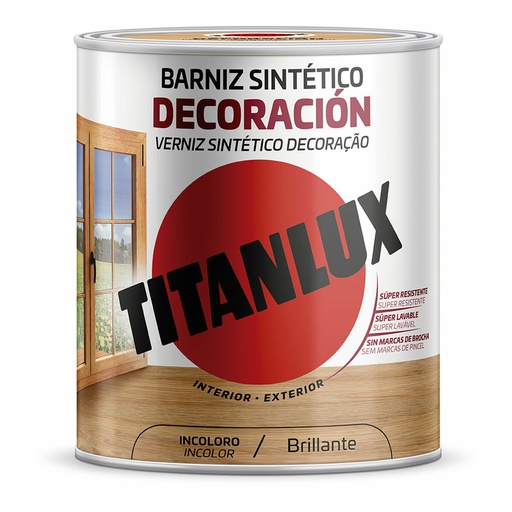 [S7921781] Synthetic varnish Titanlux m10100004 Decoration Shiny Colourless 4 L