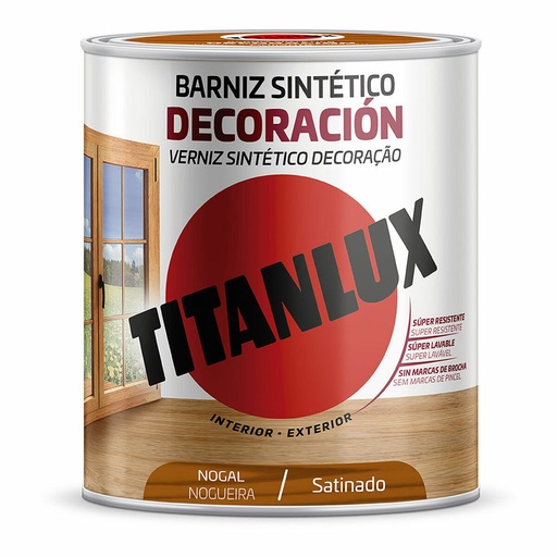 [S7921776] Synthetic varnish Titanlux m11100314 Decoration Satin finish Walnut 250 ml
