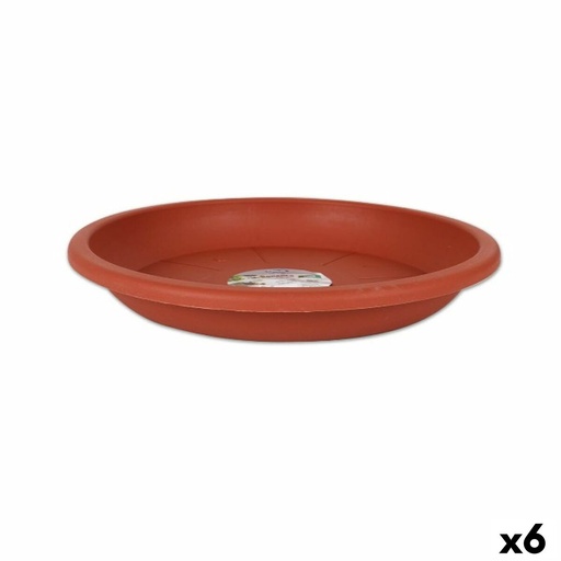 [S2228454] Flower Pot Dish Dem Squares Brown 28 cm (6 Units)