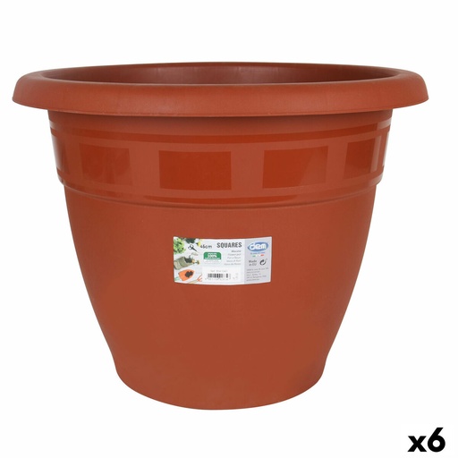 [S2228447] Plant pot Dem Squares Circular Brown 47,5 x 3,67 cm (6 Units)