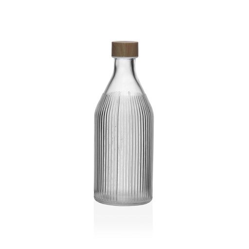 [S3411689] Bottle Versa Glass Aluminium Stripes 1 L 9,8 x 25,1 x 9,8 cm