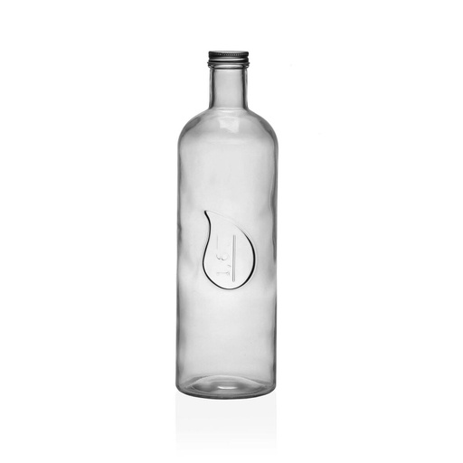 [S3411687] Bottle Versa Glass Aluminium Drop 1,6 L 9,8 x 32,5 x 9,8 cm