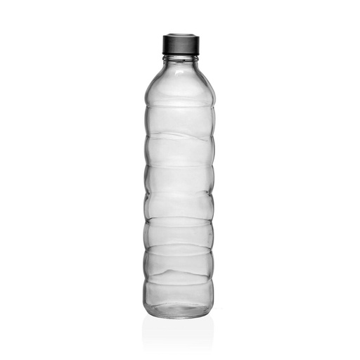 [S3411683] Bottle Versa Transparent Glass Aluminium 1,22 L 8,5 x 33,2 x 8,5 cm