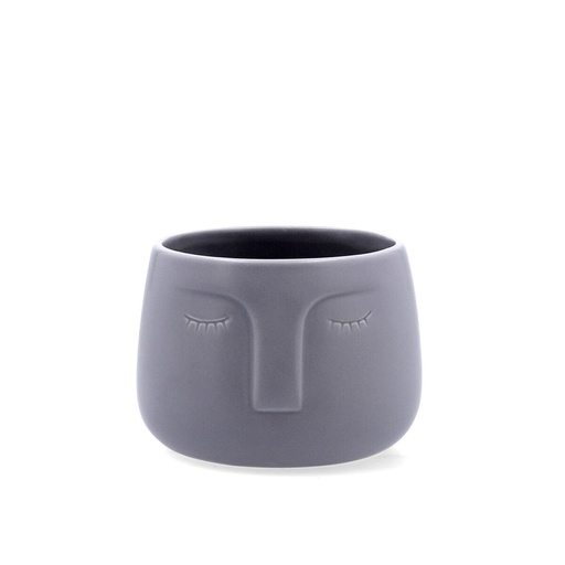 [S2711047] Planter Vinthera Moa Dark grey Ceramic 12,5 x 10,5 cm