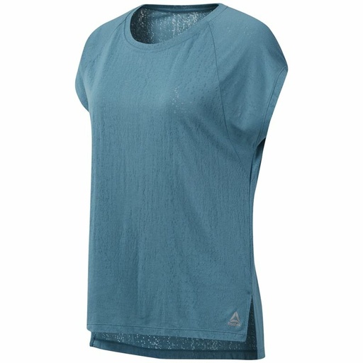 [S6498002] Women's Sleeveless T-shirt Reebok Burnout Blue