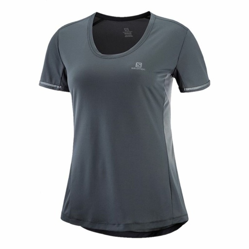[S6497997] Women’s Short Sleeve T-Shirt Salomon Agile Dark grey