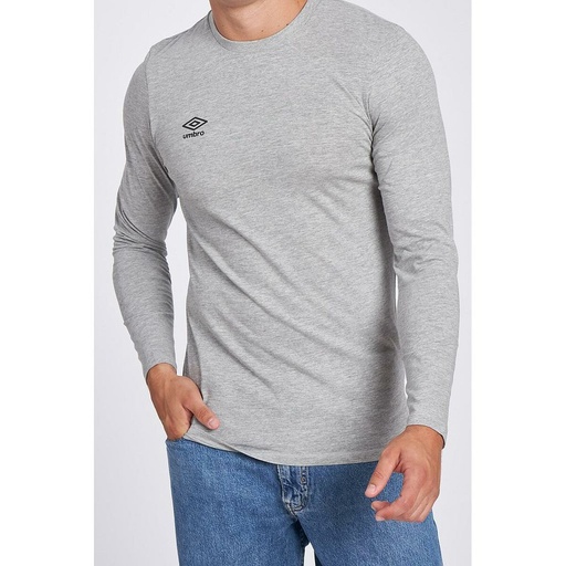 [S2022755] Men’s Long Sleeve T-Shirt Umbro SMALL LOGO LS TEE 65775U B43  Grey