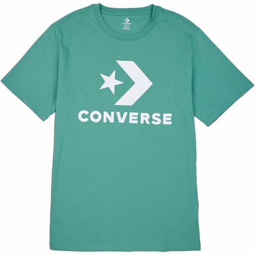[S6496922] Unisex Short Sleeve T-Shirt Converse Standard Fit Center Front Large Green