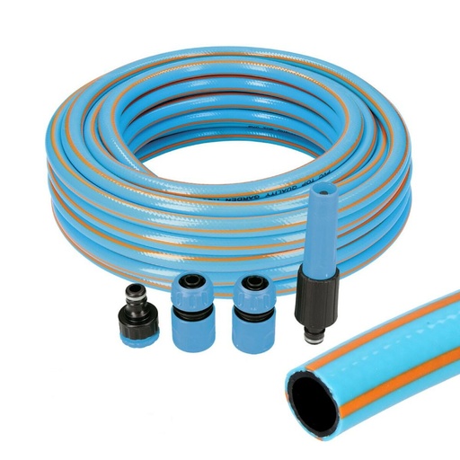 [S7920094] Hose with accessories kit EDM 74108 PVC 5/8" 20 mm x 25 m Blue (25 m)