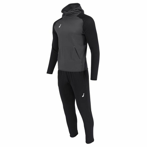 [S6496527] Tracksuit for Adults Joluvi Hood Ran Dark grey Black Men
