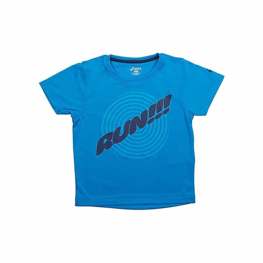 [S6496466] Child's Short Sleeve T-Shirt Asics Run Blue