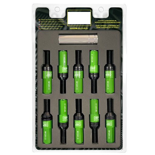 [S37113873] Screw kit OMP OMPS09981208 28 mm Green M12 x 1,50