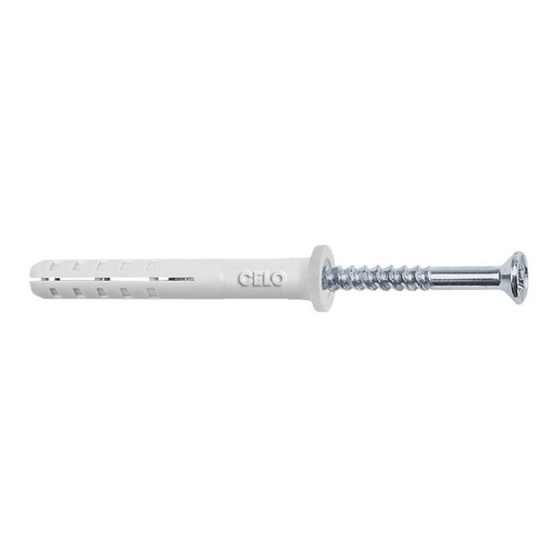 [S7908989] Wall plugs and screws CELO NP 6 x 60 mm Steel Flat head Galvanised (50 Units)