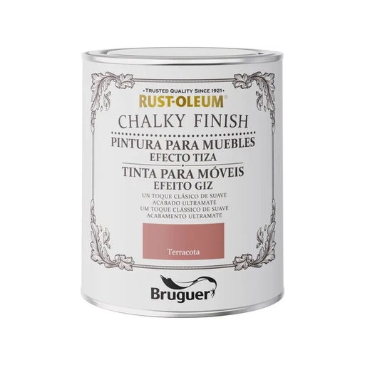 [S7919526] Paint Bruguer Rust-oleum Chalky Finish 5733893 Furniture Terracotta 750 ml