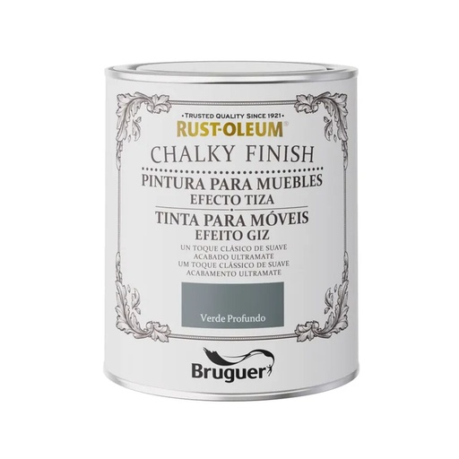 [S7919523] Paint Bruguer Rust-oleum Chalky Finish 5733890 Furniture Deep Green 750 ml