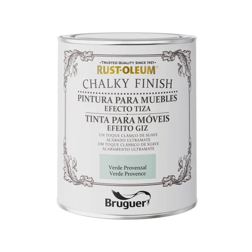[S7919521] Paint Bruguer Rust-oleum Chalky Finish 5733888 Furniture Provencal Green 750 ml
