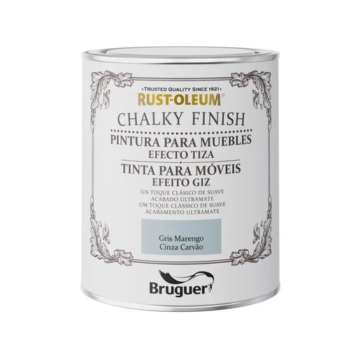 [S7919520] Paint Bruguer Rust-oleum Chalky Finish 5733887 Furniture 750 ml Dark grey