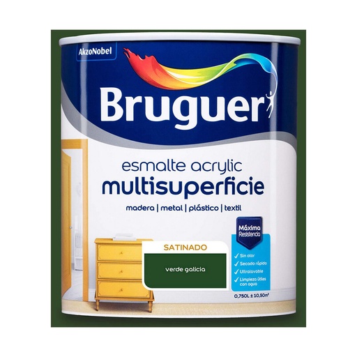 [S7902853] Acrylic polish Bruguer 5057506 Galicia Green 750 ml Satin finish