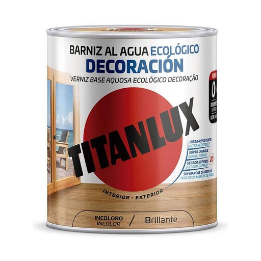 [S7913256] Water based varnish Titanlux m20100014 Ecological 250 ml Colourless