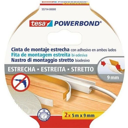 [S8418397] Double Sided Tape TESA Transparent 9 mm x 5 m
