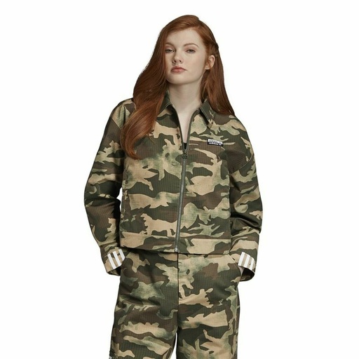 [S6496376] Women's Sports Jacket Adidas Track Dark green