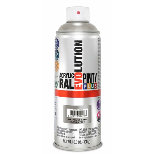 [S7910551] Spray paint Pintyplus Evolution MT191 Metallic 400 ml Silver