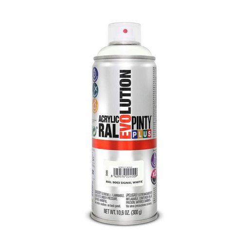 [S7910586] Spray paint Pintyplus Evolution RAL 9003 400 ml Signal White