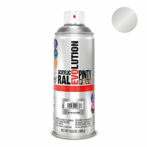 [S7902623] Spray paint Pintyplus Evolution P150 400 ml Silver