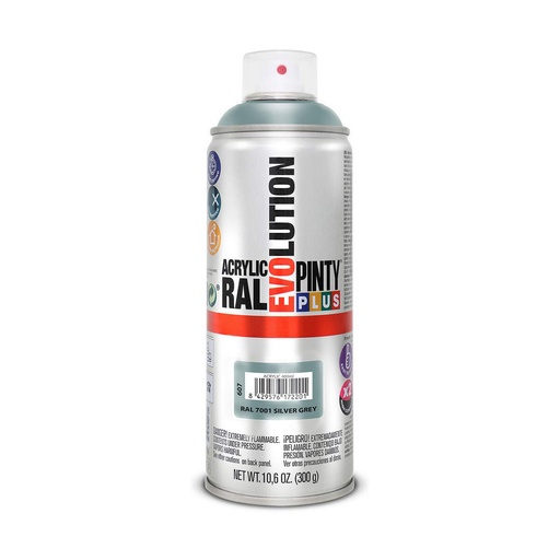 [S7902590] Spray paint Pintyplus Evolution RAL 7001 400 ml Silver Grey
