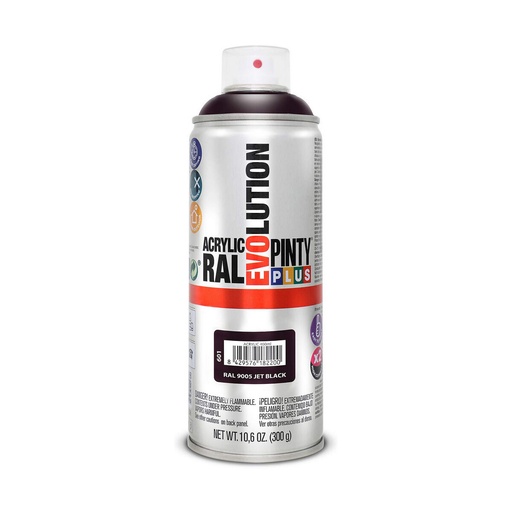 [S7902595] Spray paint Pintyplus Evolution RAL 9005 400 ml Jet Black